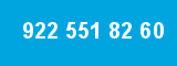 922 551 82 60 922 551 82 60